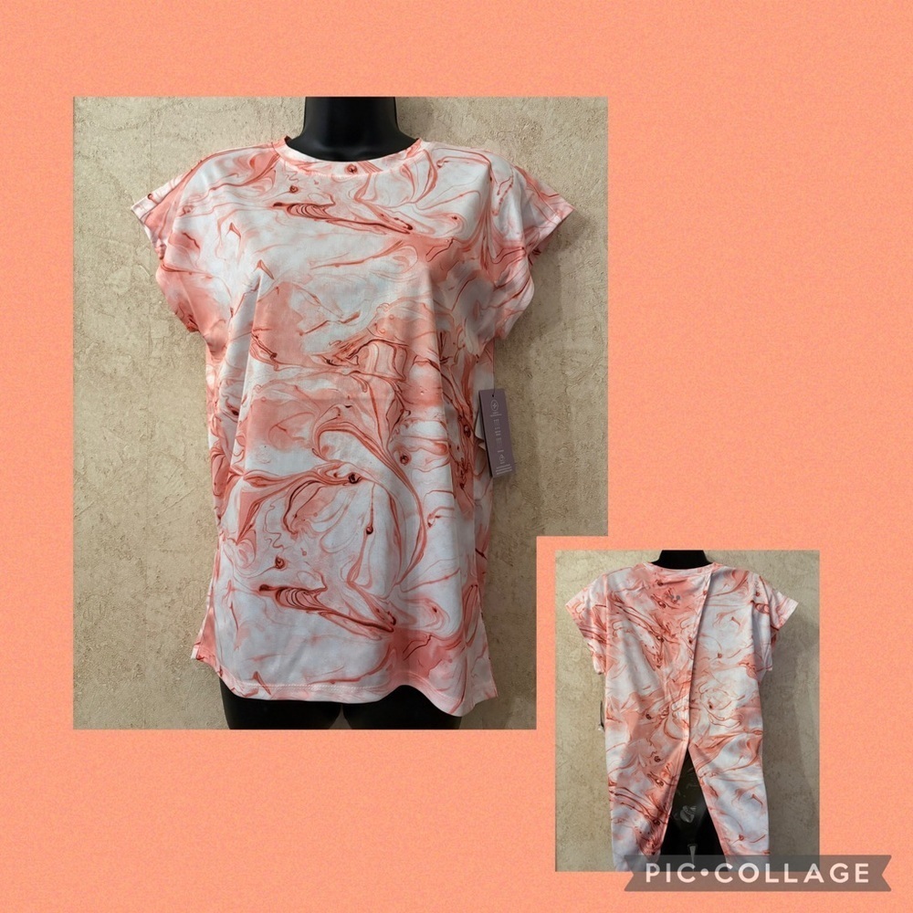 Xcelsius Active Marble Print Women's Top